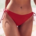 thumbnail image 2 of HCNTES Sexy Low Rise Swim Briefs - Solid Color, Elastic Waist, Nylon Spandex for Women Swimming(Wine,S), 2 of 9