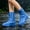Blue, variant on Rubber Rain Boots for Women Men Dual Adjustable Strap Mid Calf Rain Boots Waterproof Slip On Outdoor Garden Chore Footwear