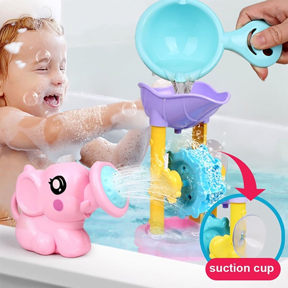 Shower Time Toy Songs with Button Battery Light Up Toy Set Luminous Bath Toys with Cute Animal Lictin Baby Floating Toy 6PCS Bathtub Water Toys