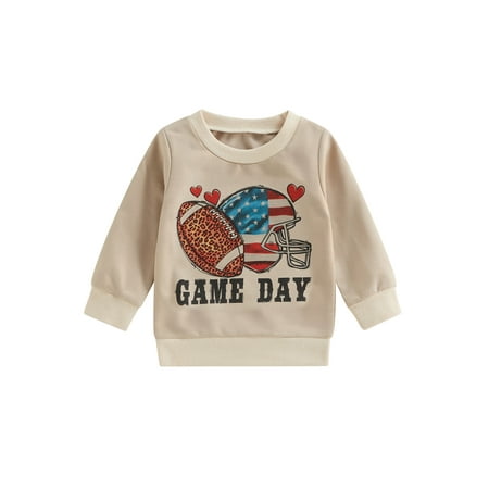 

Bagilaanoe Newborn Baby Girl Boy Casual Sweatshirt Long Sleeve Letter Print Pullover 6M 12M 18M 24M Infant Loose Tee Tops