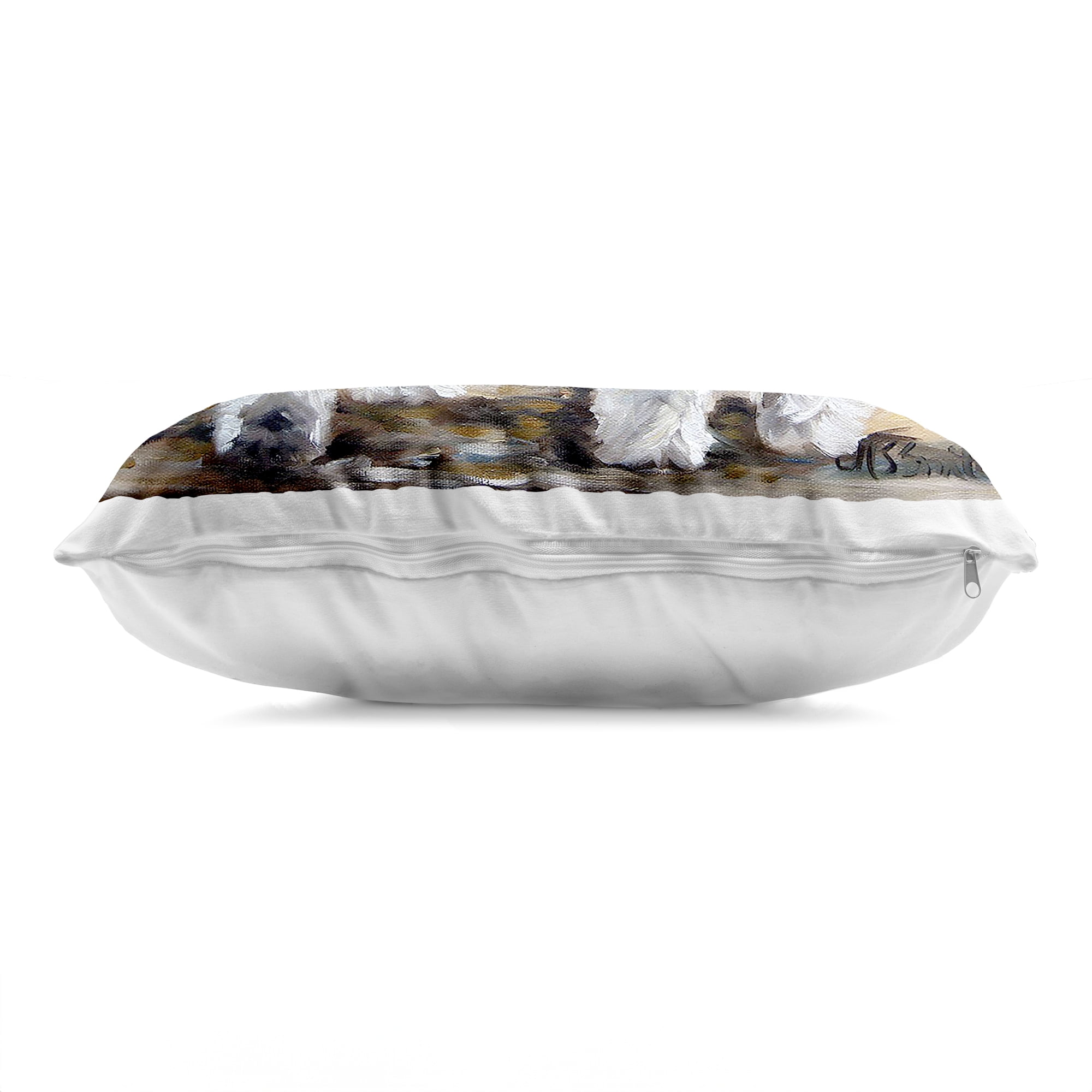 Stupell Industries Farewell White Puppies Decorative Printed Throw Pillow, design by Mary Sparrow