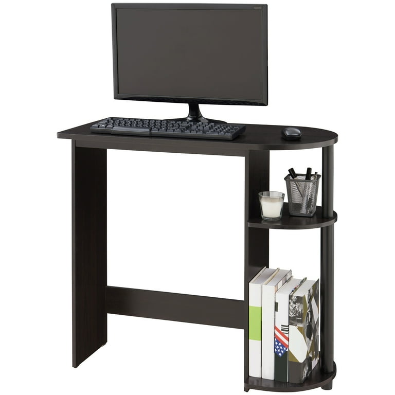 Mainstays Computer Desk with Built in Shelves Multiple Colors