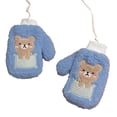 thumbnail image 1 of Guantes de felpa cálidos de invierno con cuello halter y rayas bordadas con oso engrosado, lindos guantes entre los dedos para exteriores fríos 879, 1 of 5