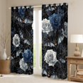 thumbnail image 2 of Castle Fairy Teens Rose Bats Curtains Pack of 2 (42x84 Each),Gothic Style Curtains Blackout,Happy Halloween Bedroom Curtains,Luxury Bedroom Decor, 2 of 6