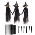 thumbnail image 1 of Estaca Bruja Aterradora Estacas Brujas Grandes Iluminada Gritadora LED Halloween Con Control Voz Impermeable para El Y Patio Exterior, 1 of 9