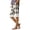 White, variant on WTOBBY Women's Fashion Floral Print Elastic Waist Bermuda Shorts with Front Pockets, Comfortable Loose-Fit for Daily Warm Weather Leisure,Black S