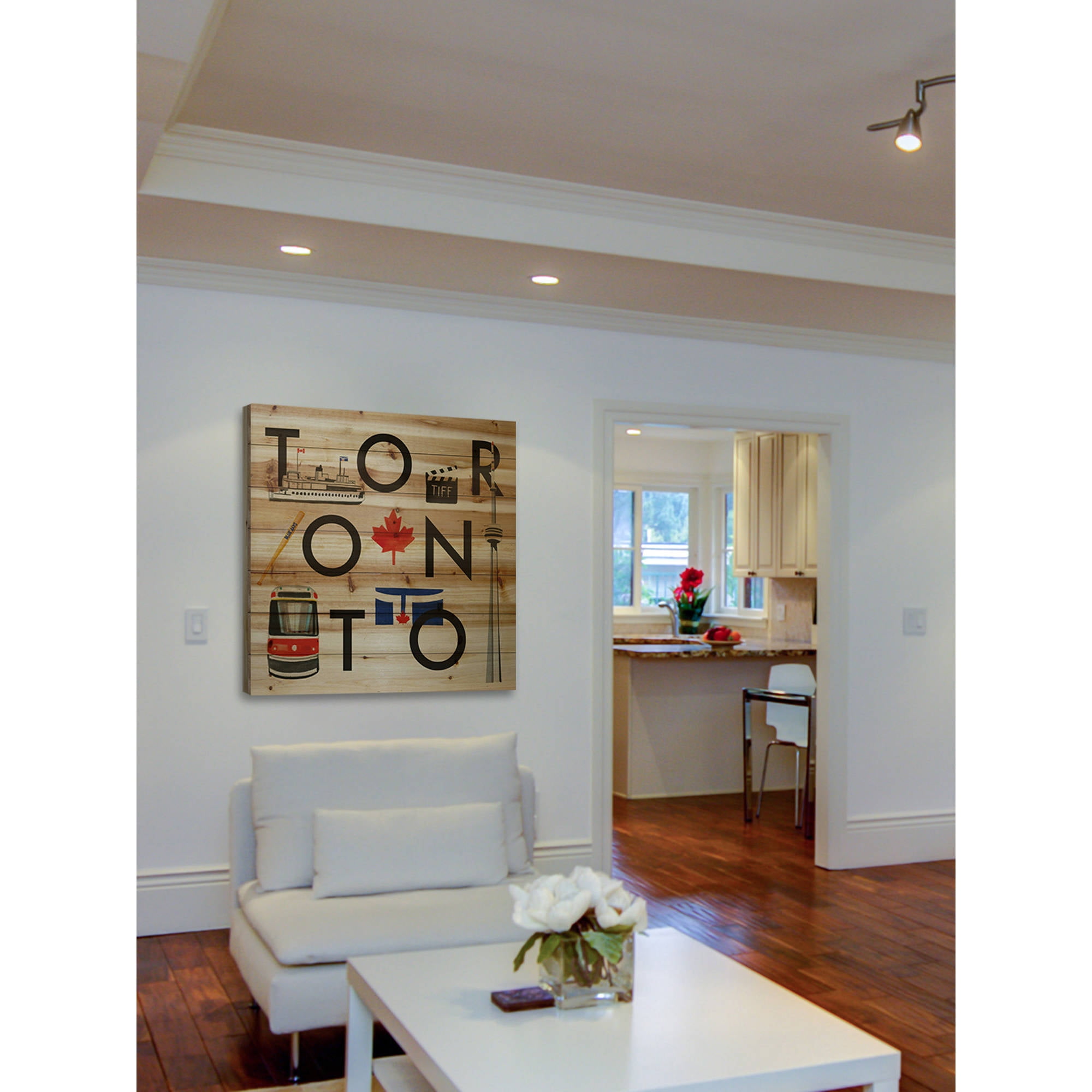 Marmont Hill 'Toronto Square' by Molly Rosner Painting Print on Natural Pine Wood