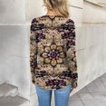 thumbnail image 4 of Blouses for women dressy casual Polyester,Spandex Soft Clothing L Brown womens blouses, 4 of 5