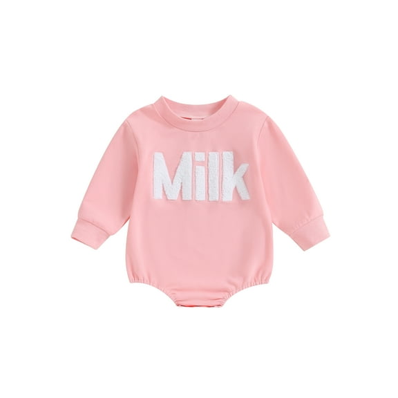Bagilaanoe Newborn Baby Girl Oversized Romper Sweatshirt Long Sleeve Bodysuits Letter Pattern Pullover 3M 6M 12M 18M Infant Casual Tee Tops