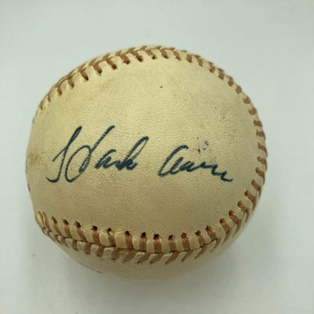 Hank Aaron Signed 1970's Official American League Macphail Baseball JSA COA