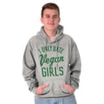 thumbnail image 3 of Date Vegan Girls Funny Vegetarian Gym Hoodie Hooded Sweatshirt Men Brisco Brands S, 3 of 6