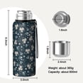 thumbnail image 7 of 20 Oz Pioneer Flower Coffee Tumbler Double Wall Insulated Stainless Steel Water Bottle | Metal Reusable Thermoses Flask with Cup Cap | Leak & Sweat Proof with Anti-Dust Lid, 7 of 7