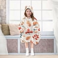 thumbnail image 7 of FORMRS Wearable Blanket Hoodie with Sleeves for Kids Cozy Flannel Sweatshirt, Hand Drawn Autumn Leaves, 7 of 7