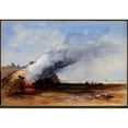 thumbnail image 3 of Francis Danby 24x18 Black Modern Framed Museum Art Print Titled - Burning of an Old Boat, 3 of 5