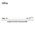 thumbnail image 2 of GLFILL Chef de File en Fluorocarbone 20 Lb-80 Lb Chefs Invisibles en Fluorocarbone avec Torsades et Bouton-Pression Ligne de Chefs en Fluorocarbone 12 Pcs 12 Po-35 Lb, 2 of 9