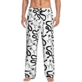 thumbnail image 1 of Fotbe Hand Drawn Snake Pantalones de Pijama para Hombre, Pantalones de Dormir, Pantalones de Casa con Cintura Ajustable y Bolsillos-Large, 1 of 6