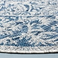 thumbnail image 3 of SAFAVIEH Courtyard Joey Medallion Indoor/Outdoor Area Rug, Light Grey/Navy, 6'7" x 6'7" Round, 3 of 12