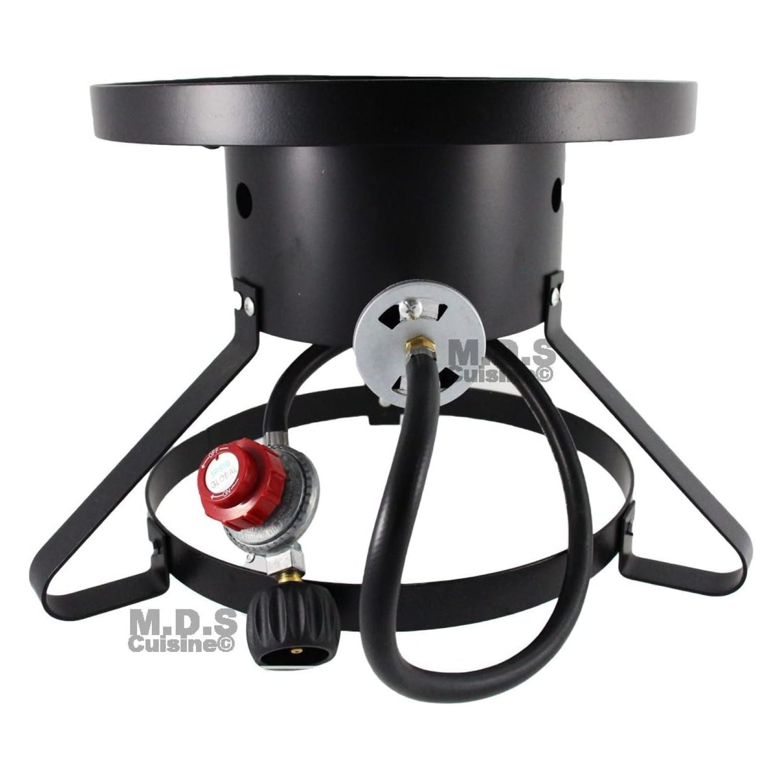 High Pressure Burner Outdoors Cooking Gas Single Propane Stove Camping Quemador w/ Hose & Regulator