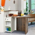 thumbnail image 2 of Costway Front Reception Counter Desk Checkout Office Desk with Open Shelf & Lockable Drawer, 2 of 10