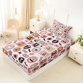 thumbnail image 4 of Castle Fairy Cute Halloween Stamp Twin Sheets 3pcs,Ghost Pumpkin Bat Doodle Motif Bedding,Blush Cream Black,1 Fitted Sheet,1 Flat Sheet and 1 Pillowcase, 4 of 6