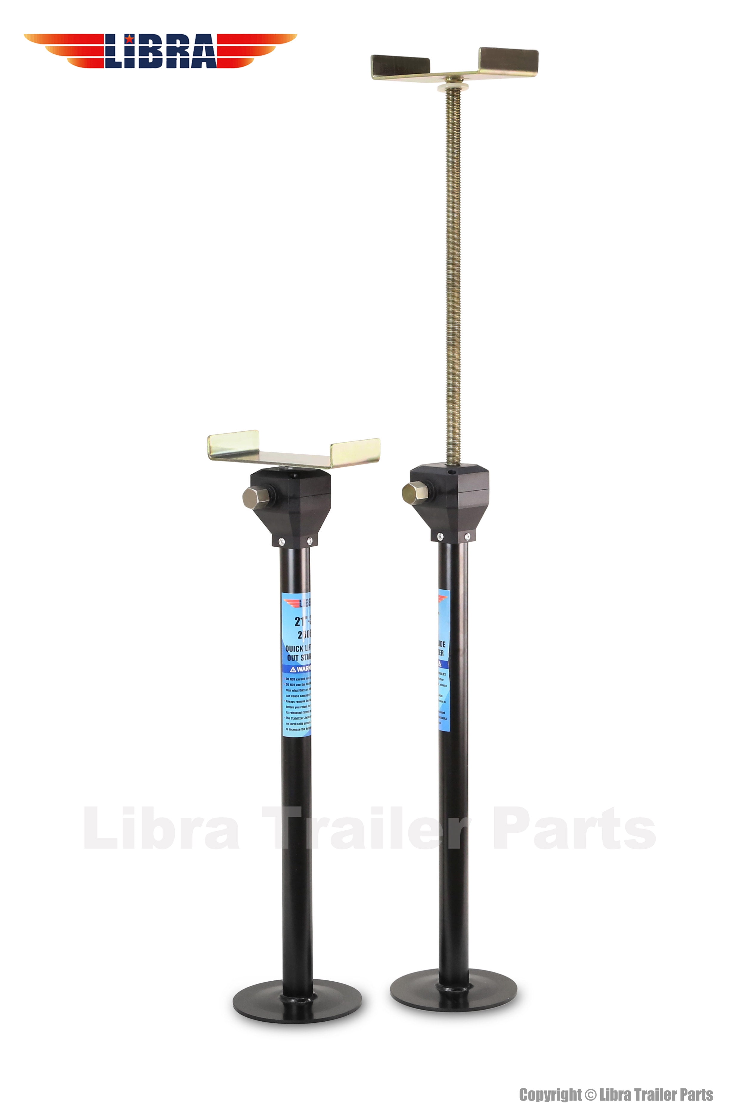 LIBRA Heavy Duty RV Slide Out Stabilizer Jacks Set Of 2 - 5000lb Capacity, Adjustable 16-28", Quick Lift With Drill - View #10