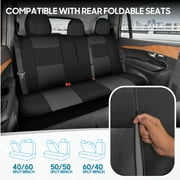 BDK PolyPro Car Seat Covers for Car Truck Van SUV, Front and Rear Split Bench Full Set, Easy to Install Universal Auto Fit, Charcoal