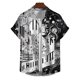 thumbnail image 3 of Camisa hawaiana con estampado 3D de música, guitarra de piano, camisa holgada en blanco y negro para hombre, blusa informal de verano para fiesta en la playa y la calle, 3 of 5
