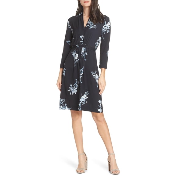 Vestido de jersey floral para mujer de French Connection, negro, 0