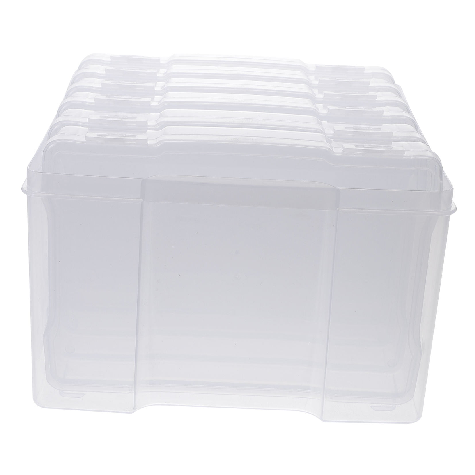 IBASETOY 1Set Transparent Plastic Scrapbook Storage Case Organizer for Greeting Cards and Photos