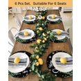 thumbnail image 4 of 13 Inch Round Placemats Set of 6, Black Christmas Non Slip Heat Insulation PP Table Mats, Snowflake Xmas Christmas Tree Washable Place Mats for Kitchen Dining Party Table Decor, 4 of 7