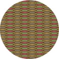 thumbnail image 1 of Ahgly Company Indoor Round Patterned Brown Red Area Rugs, 6' Round, 1 of 1