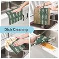 thumbnail image 2 of Yayeee 6 Pack Kitchen Dish Cloths Set for Washing Soft Drying Absorbent Microfiber Towels, Dark Green Leaves, 2 of 9