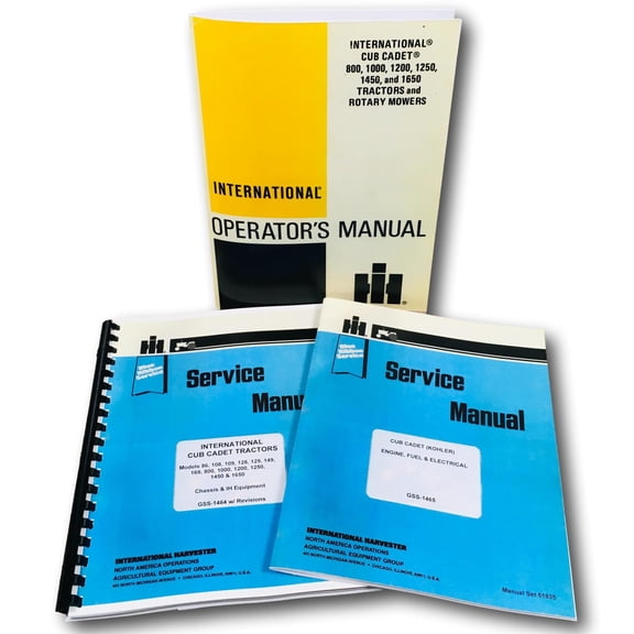 Lot International Cub Cadet 1000 Service And Operator Manuals Owners Repair Ihc