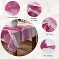 thumbnail image 5 of Pink Waves Coastal Table Cloth Waterproof Tablecloths, Pink Ombre Summer Beach Oceans Tablecloth Dining Table Cover for Kitchen Party Tabletop Outdoor, Square Tablecloth 60x60 Inch, 5 of 9