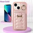 thumbnail image 2 of Nalacover Ring Holder Kickstand Case for iPhone 15 Plus 6.7" Crossbody Wallet Case with Credit Card Slots, Lanyard Shoulder Strap Premium PU Leather Wrist Hand Strap Cover, Rosegold, 2 of 10