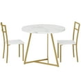thumbnail image 1 of 3 Piece Dining Room Table Set,Kitchen Table and Chairs for 2,Modern Round Kitchen Table Set,for Small Space, Apartment, Studio, 1 of 7