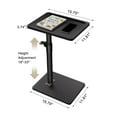 thumbnail image 4 of Sofa Armrest Tray Table for Couch,Side Tv Tray Table, Bamboo Table, Bed Table Adjustable Height Tray Table for Bed Chair or Sofa, Includes Tablet Phone Slot,Black, 4 of 9