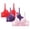 c02Multicolor, variant on JGGSPWM 3-Pack Womens Lifting Gathering Bras Plus Size Adjustable Strap Underwire Support Lace Cover Everyday Bra Black XXXL