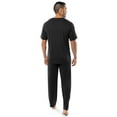 thumbnail image 3 of Fruit of the Loom Men's Soft Stretch Short Sleeve Henley Shirt and Pant Pajama Set, Sizes S-2XL, 3 of 9
