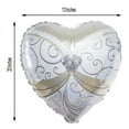 thumbnail image 2 of Efavormart 20" Heart Shape Wedding Groom Tuxedo and Bride Dress Air Helium Mylar Foil Balloons Set, 2 of 9