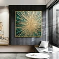 thumbnail image 3 of Handmade Golden Color Painting Canvas work Intersecting Elegance Gold Grey Abstract Crossroads Textured Painting Wall Art, 3 of 8