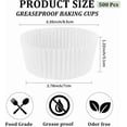 thumbnail image 2 of 500 piezas de envoltorios para cupcakes blancos sin olor, moldes para hornear de papel a prueba de grasa, capacillos para muffins, capacillos para hornear, 2 of 9