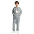 thumbnail image 2 of Piuwrlz Hood Sweatsuits Sets 2pcs Kid Girls Jogger Set Hoodies and Sweatpants Gray Size 8 Years, 2 of 6
