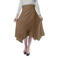 thumbnail image 1 of Moomaya Jupe Midi Ourlet Mouchoir Femme Taille Haute Décontractée Été, 1 of 6
