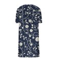 thumbnail image 4 of FcBaudy Robe Sans Manches Col en V, Robes pour Femmes, Robes d'Été pour Femmes Robes d'Été avec Poches Imprimées Col en V Ample Manches Courtes Robe en Polyester pour Femmes, 4 of 5