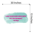 thumbnail image 4 of Children A Great Soccer Player Motivational Quote Wall Decal Decoration Never Content With Their Performance SoccerPlayer Quotes Lasts Years and Easily Removable - Size: 30 In(W) x 15 In(H), 4 of 5