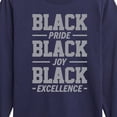 thumbnail image 3 of Instant Message - Black Pride Joy Excellence - Toddler & Youth Long Sleeve Graphic T-Shirt, 3 of 6