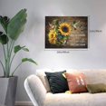 thumbnail image 4 of Bathroom Sunflower Wall Art Hummingbird Sunflower Pictures Wall Decor Inspirational Quotes Canvas Painting Print Artwork Modern Home Decor Framed for Living Room Bedroom Bathroom12inx16in, 4 of 6