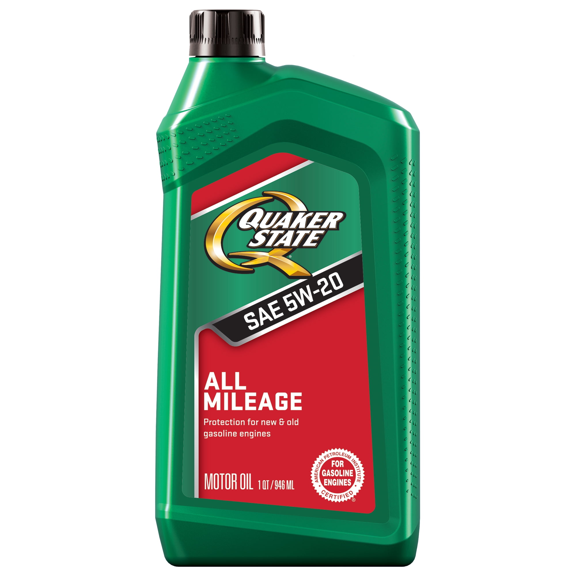 (4 pack) Quaker State All Mileage 5W-20 Motor Oil, 1 Quart