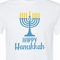 thumbnail image 4 of Inktastic Happy Hanukkah with Blue Menorah T-Shirt, 4 of 5